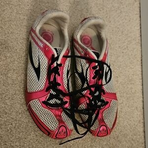 Brooks Women's Track and Field Spikes in Pink and Black